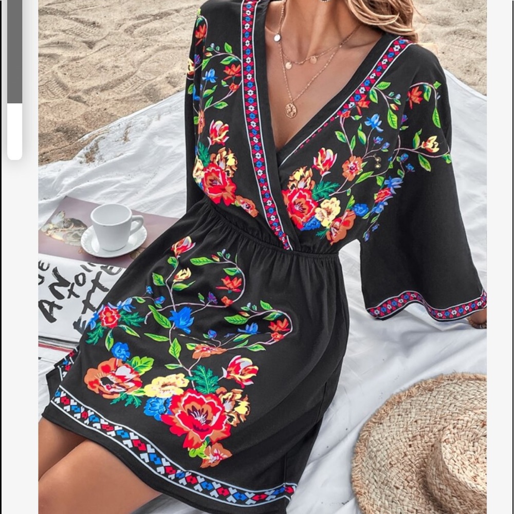 Boho Floral Print Dress - Picture 12 of 16